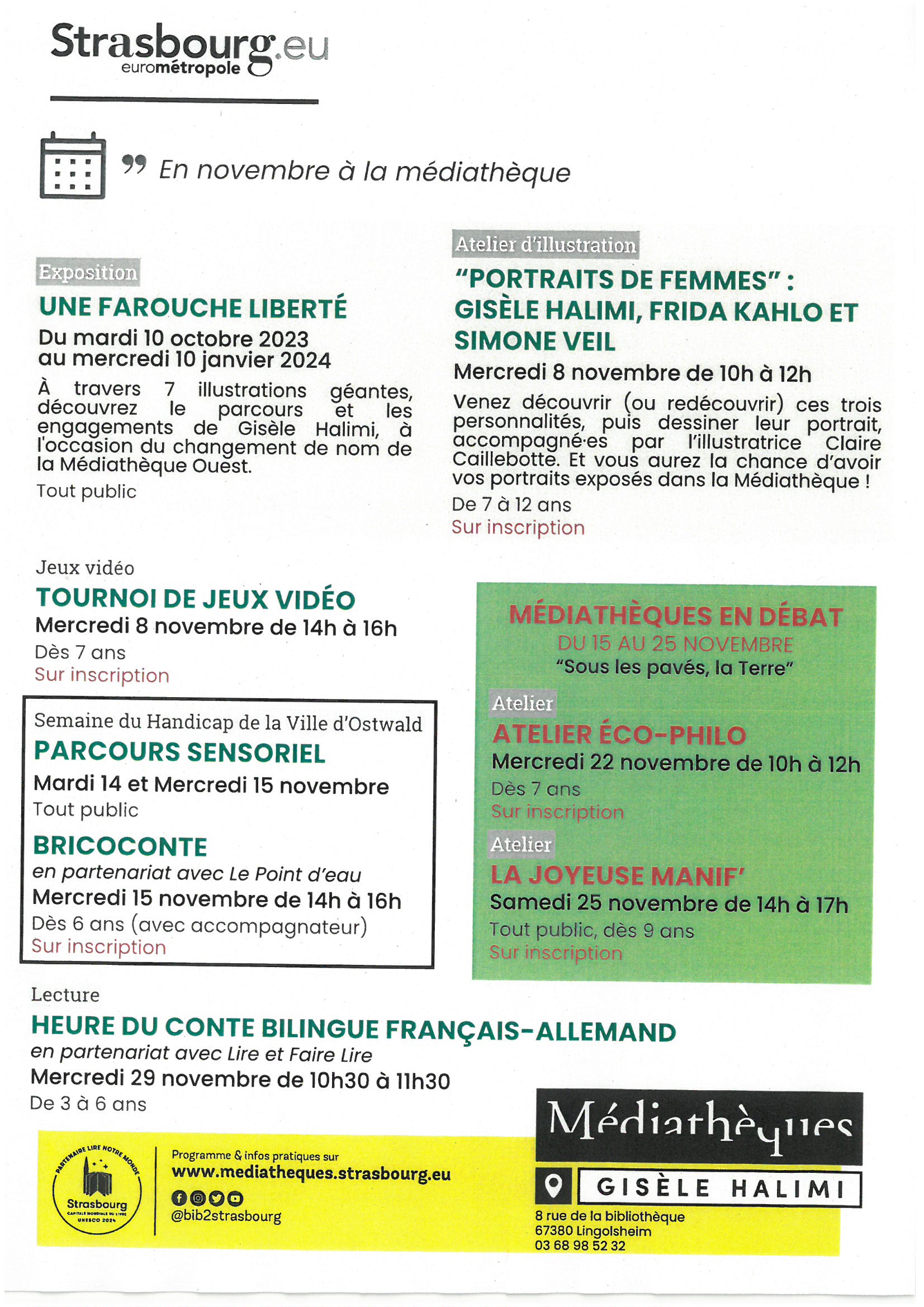 Programme De Novembre Pour La M Diath Que Ouest Mairie De