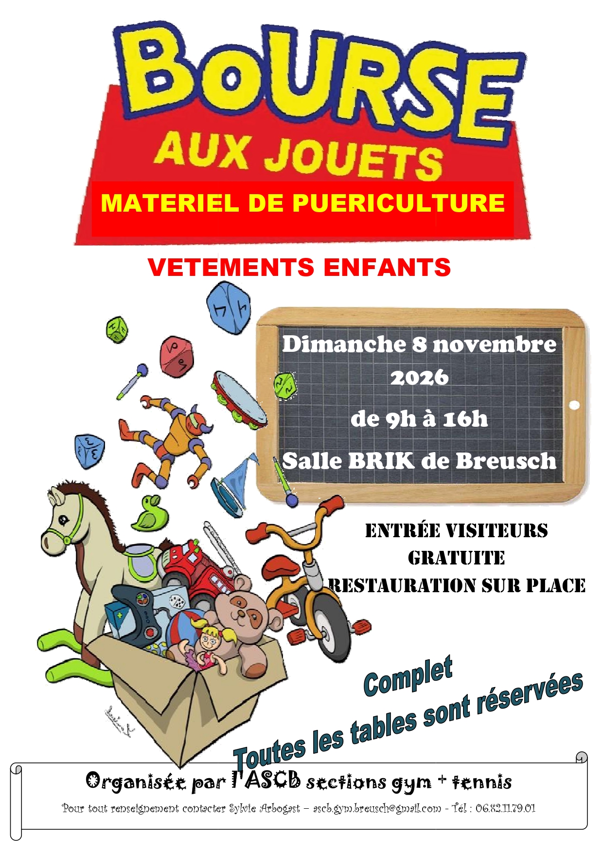 BOURSE AUX JOUETS et matériel de puériculture -