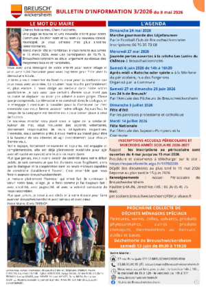 BULLETIN D'INFORMATION N°3-2026 - 8 mai 2026