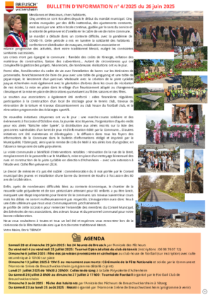 Bulletin d'informations N° 4-2025 du 26 juin 2025