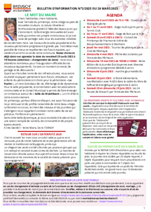 Bulletin d'information n°2/2025 du 28 mars 2025