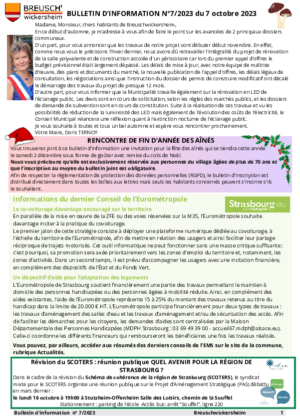 Bulletin d'information n° 7/2023 du 7 octobre 2023