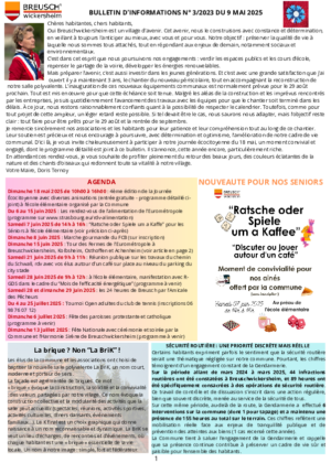 Bulletin d'information N°3/2025 du 9 mai 2025